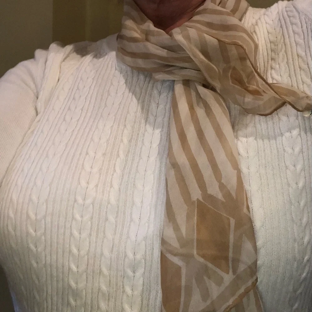Vintage Vera Silk Skinny Striped Scarf